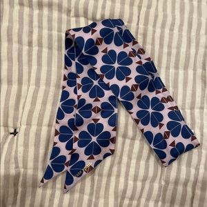 Kate Spade Skinny Silk Spade Flower Scarf